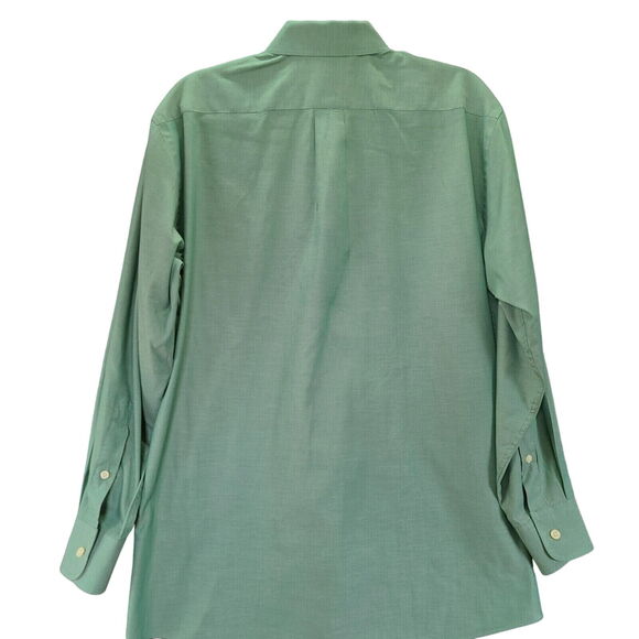 U.S. Polo Assn. Mens Button Up Shirt Green Size Medium Cotton Blend Long Sleeve - Picture 2 of 13